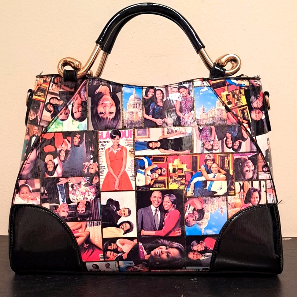 Collectors Item: Glossy Magazine Cover Michelle Obama Purse.